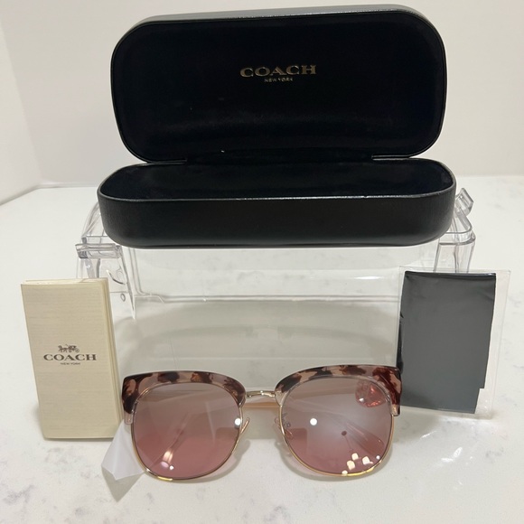Coach Accessories - Coach Sunglasses with Tortoise and Pink Lenses